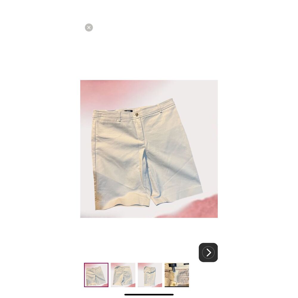 Jones New York Womens Bermuda Shorts With Belt Loops Pockets US 8